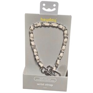 Heyday Chain Phone Wrist Strap Off White Metal Link